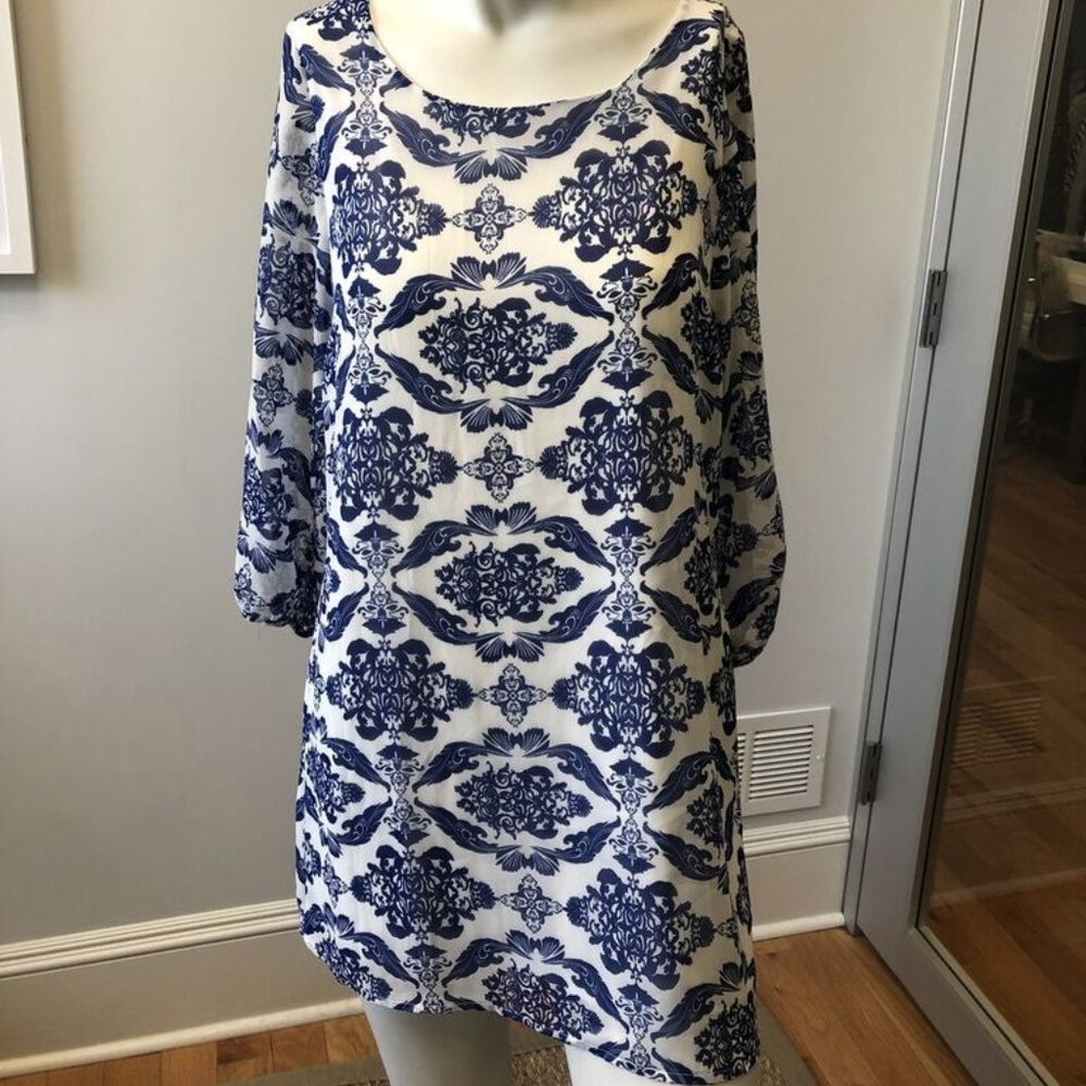 Brigitte Bailey Paisley Blue Dress